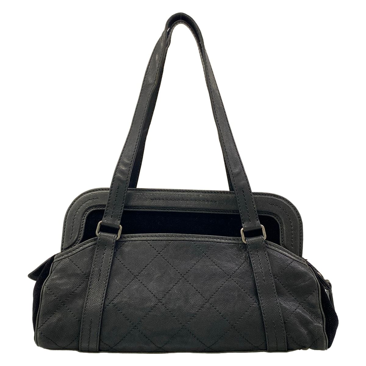 Chanel Shoulder Bag Quilted 2.55 Black Vintage Silver — view 3