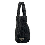 Prada Tote Bag Small Clochette Black White Basket — view 2
