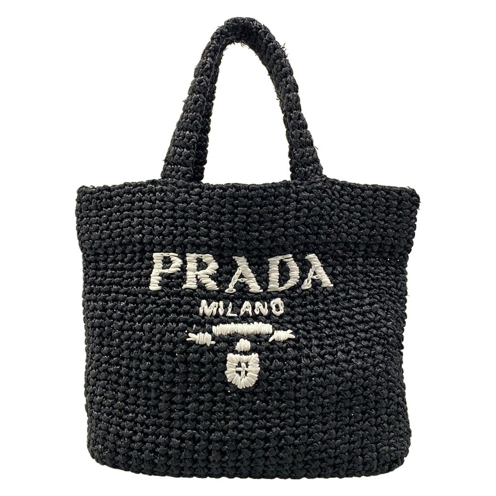 Prada Tote Bag Small Clochette Black White Basket