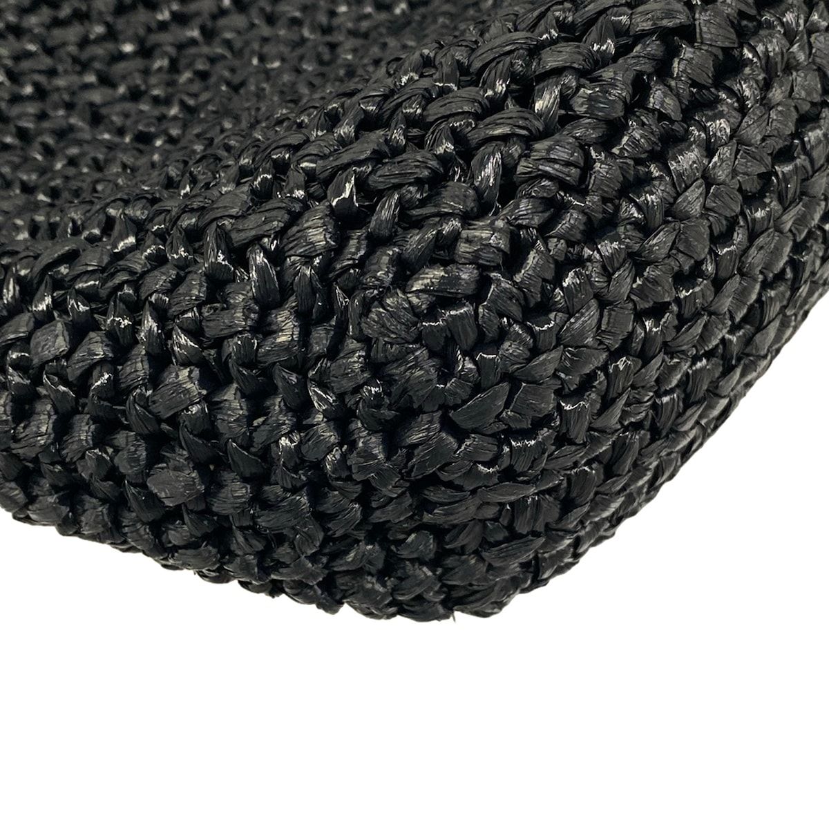 Prada Tote Bag Small Clochette Black White Basket — view 6
