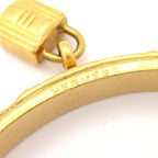 Hermes Bangle Kelly Leather Gold Black Bracelet — view 4