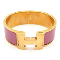 Hermes Bangle Clic Clac H Gold Pink Bracelet