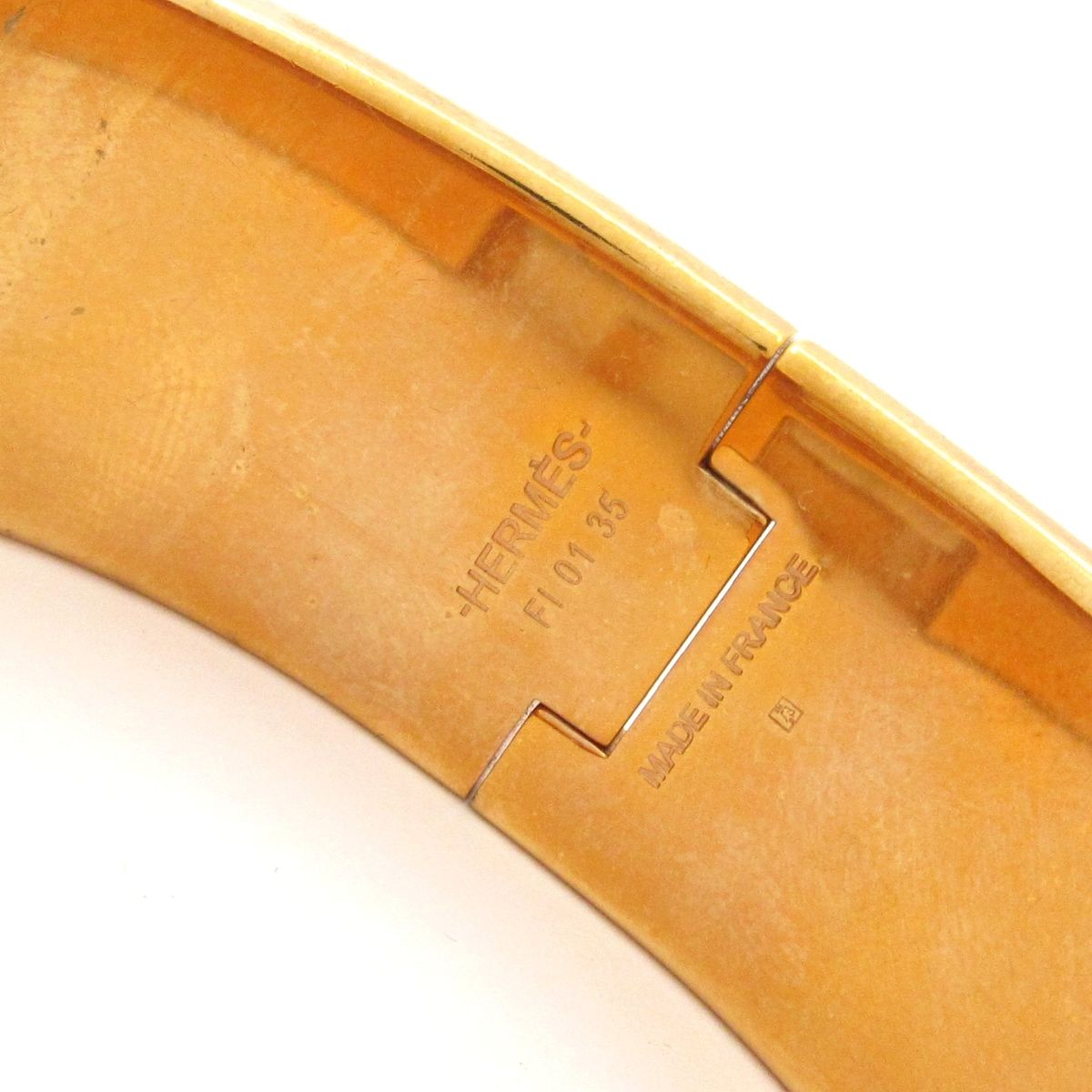 Hermes Bangle Clic Clac H Gold Pink Bracelet — view 4