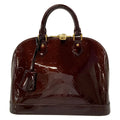 Louis Vuitton Handbag Monogram Vernis Alma PM Amarante Leather