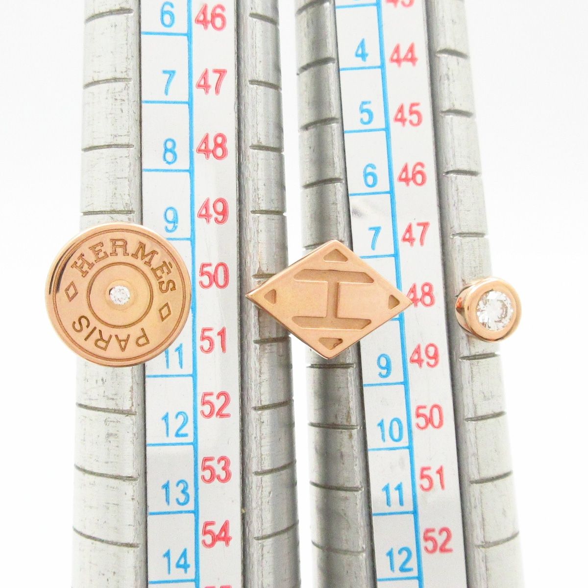 Hermes Ring Gambade Double 18k Pink Gold Diamond 2D — view 8