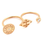 Hermes Ring Gambade Double 18k Pink Gold Diamond 2D — view 7