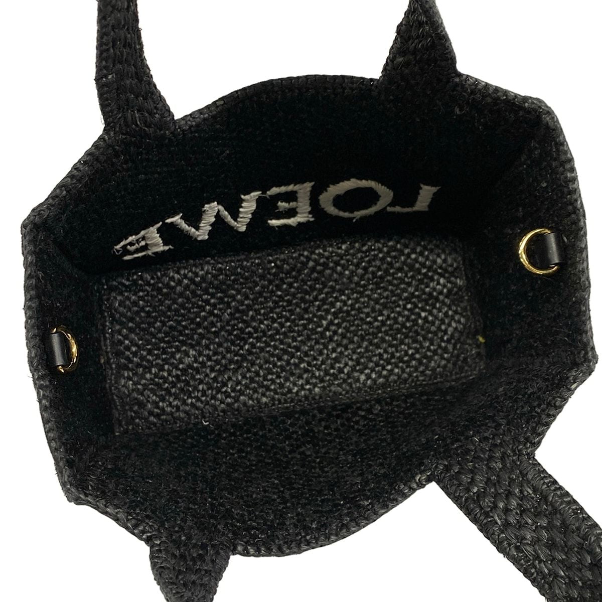 Loewe Tote Bag Font Small Black Basket Leather — view 7