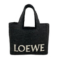 Loewe Tote Bag Font Small Black Basket Leather