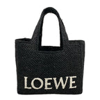 Loewe Tote Bag Font Small Black Basket Leather
