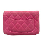 Chanel Wallet Quilted Pink Chain Silver Shoulder Bag — view 2