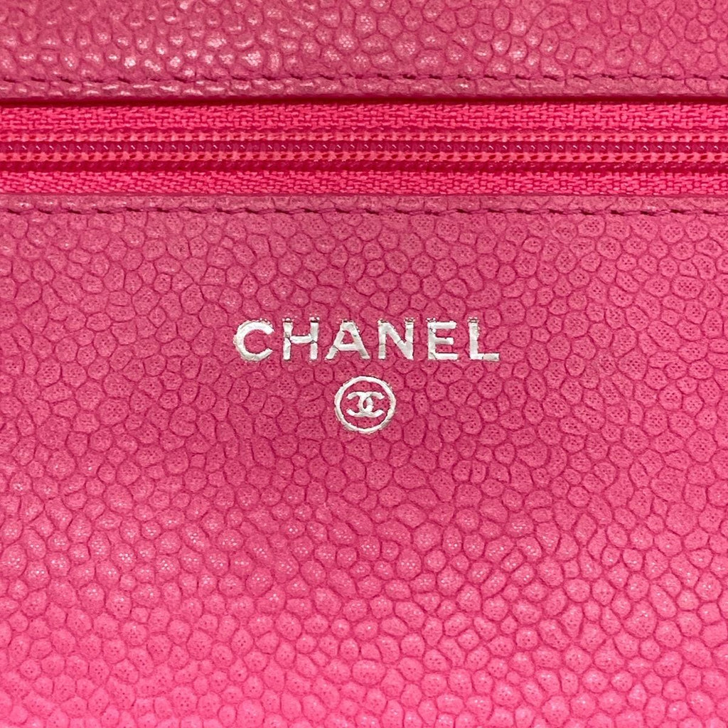 Chanel Wallet Quilted Pink Chain Silver Shoulder Bag — view 6