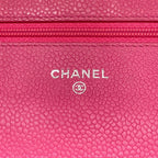 Chanel Wallet Quilted Pink Chain Silver Shoulder Bag — view 6