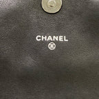 Chanel Wallet Half Moon Black Chain Silver Lambskin Shoulder Bag — view 6