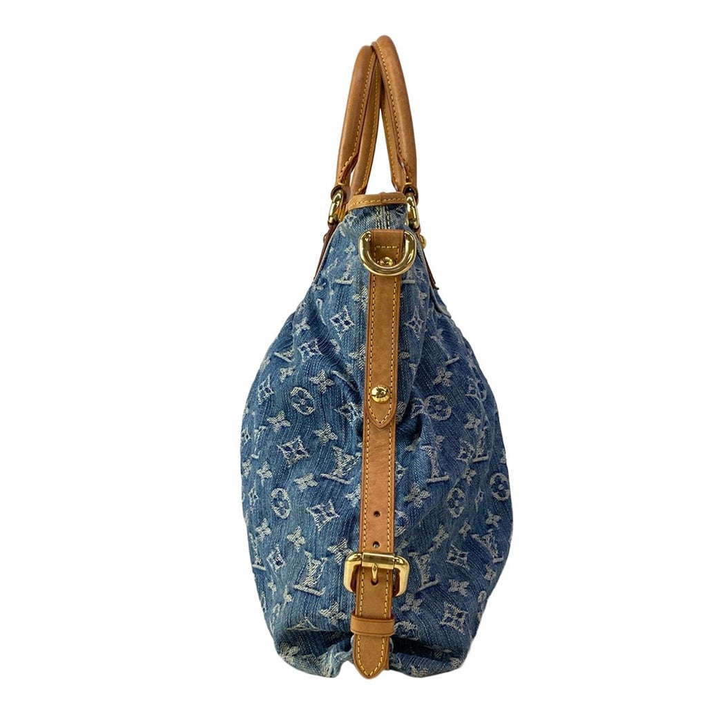 Louis Vuitton Handbag Monogram Denim Neo Cabby MM Blue Cotton — view 4
