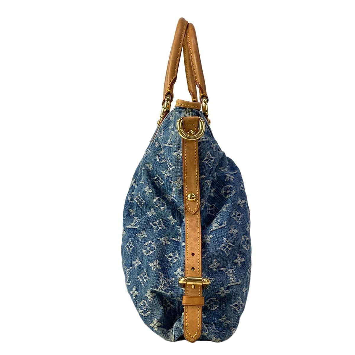 Louis Vuitton Handbag Monogram Denim Neo Cabby MM Blue Cotton — view 2