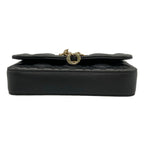 Dior Shoulder Bag Cannage Stitch Black Chain Smartphone Pochette Lambskin — view 5