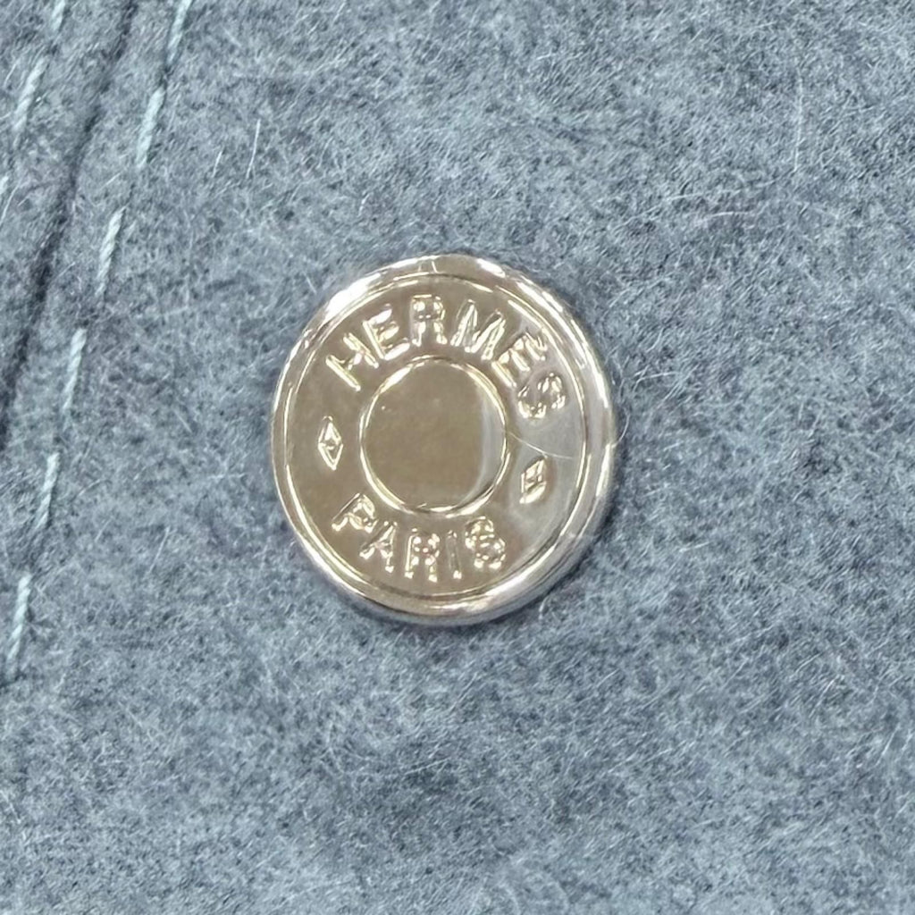 Hermes Saint Honore Clou de Selle Cashmere 100% Charboncinet Parisienne Patch — view 7