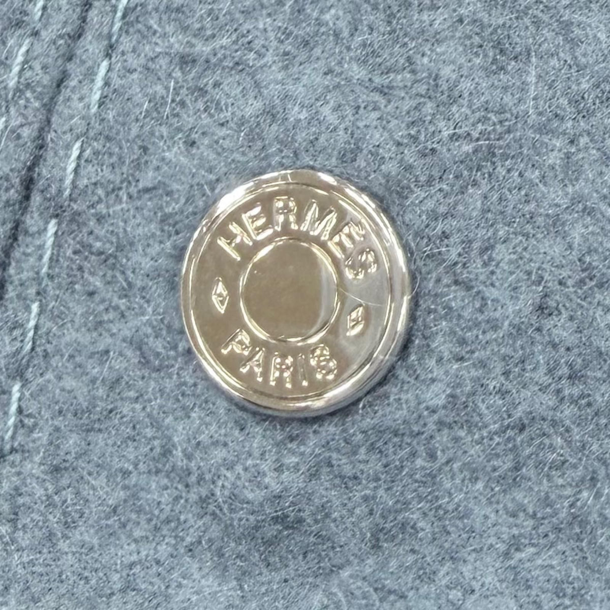 Hermes Saint Honore Clou de Selle Cashmere 100% Charboncinet Parisienne Patch — view 7