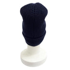 Celine Wool 100% Logo Knit Cap Navy Hat White — view 6