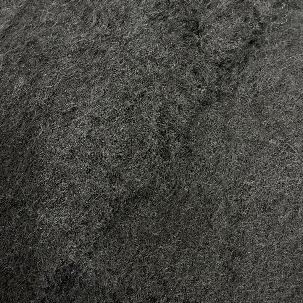 Loewe Mohair Wool Anagram Logo Leather Patch Fringe Long Scarf Black — view 4