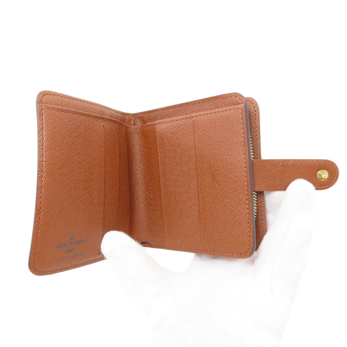 Louis Vuitton Compact Zip US Bifold Wallet Monogram Canvas — view 4