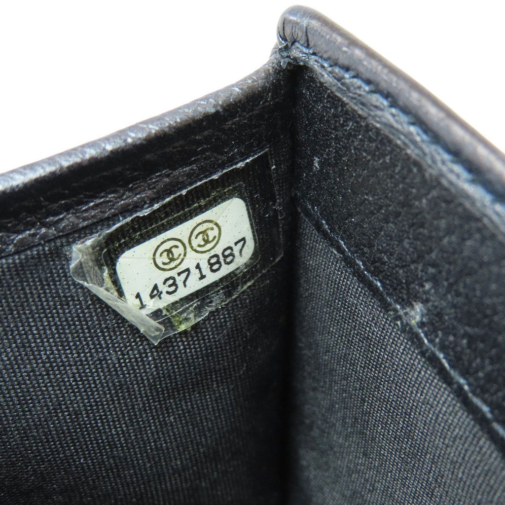 Chanel Camellia Silver Bifold Wallet Calfskin — view 8
