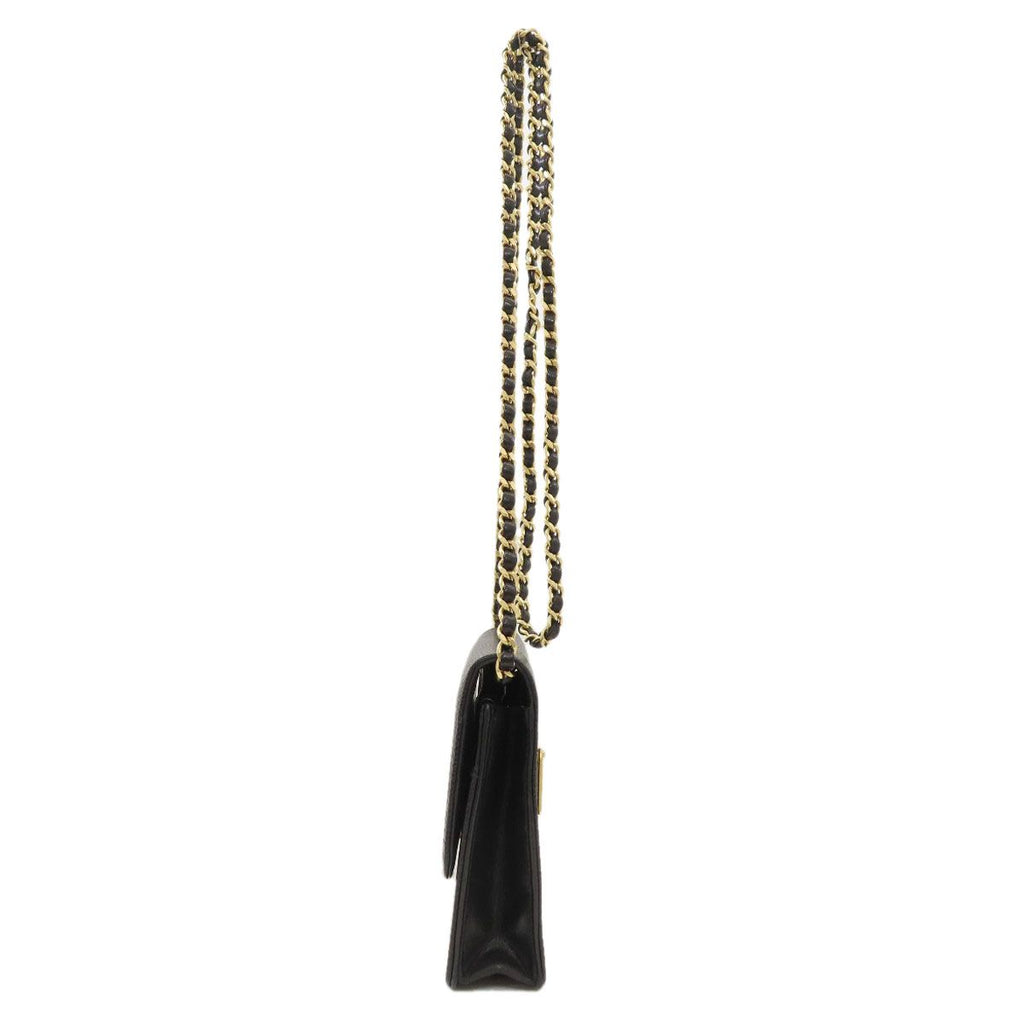 Chanel Chain Wallet CC Logo Gold Grained Calfskin Shoulder Bag — view 3