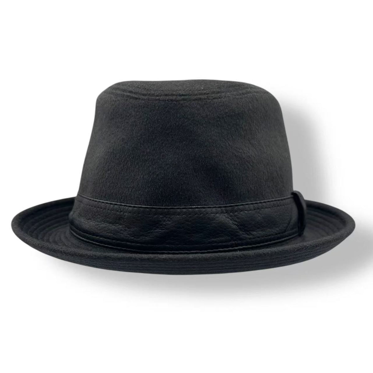 Hermes Leather Ribbon Hat Cashmere Black — view 3