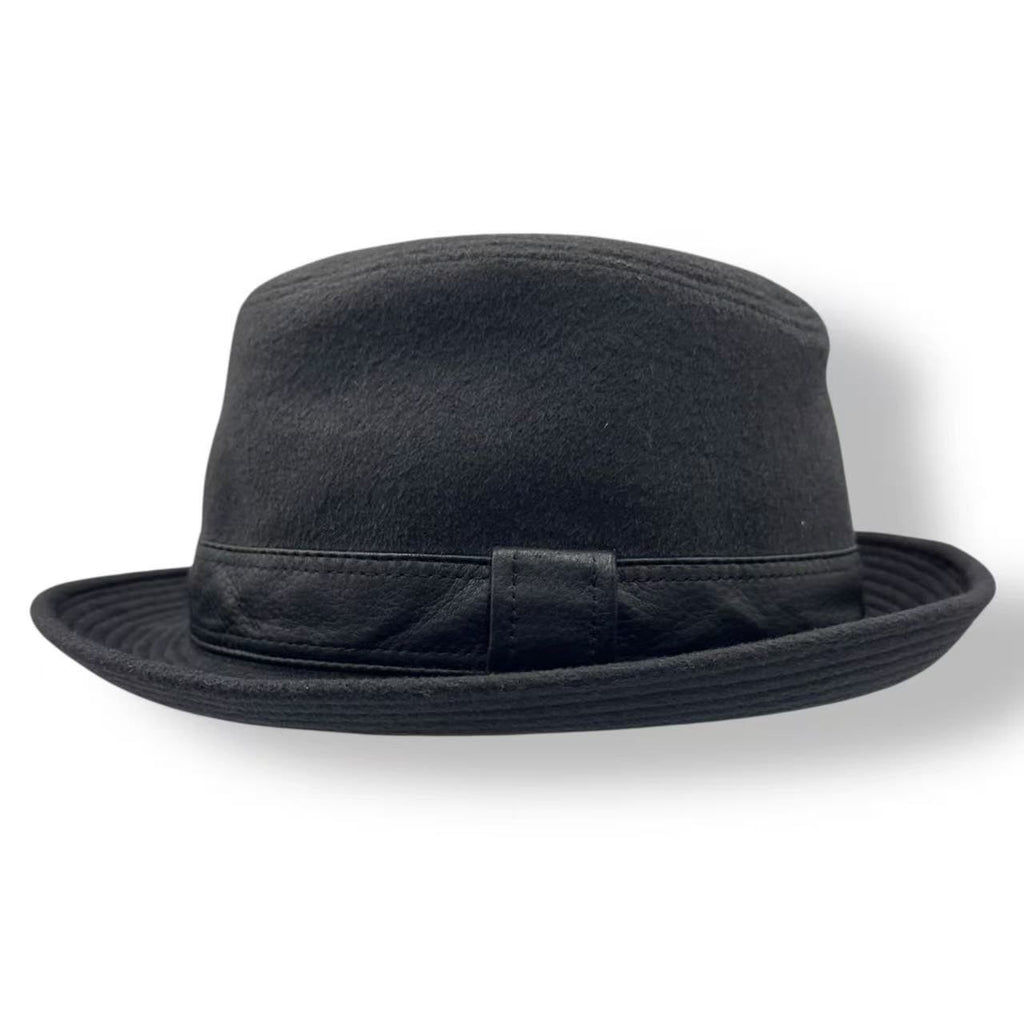 Hermes Leather Ribbon Hat Cashmere Black — view 5