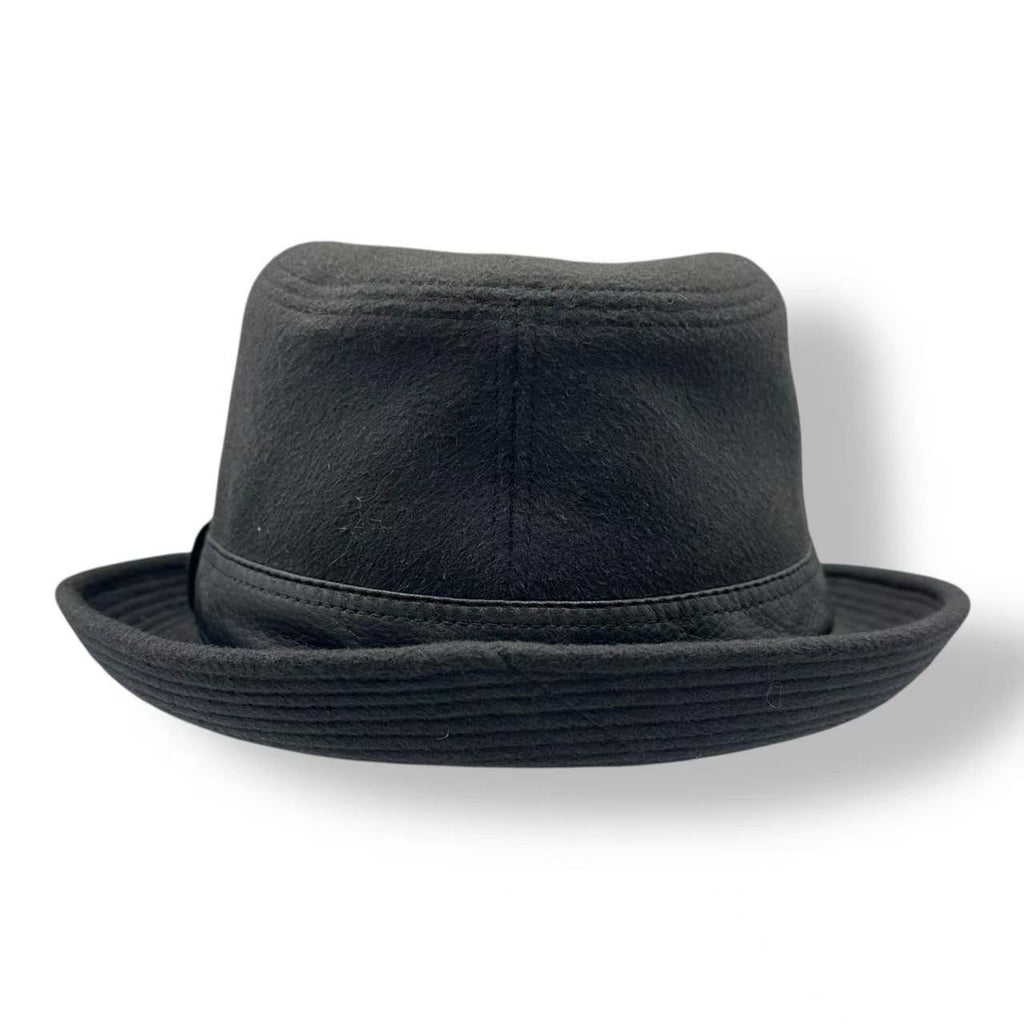 Hermes Leather Ribbon Hat Cashmere Black — view 4