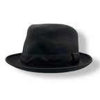 Hermes Leather Ribbon Hat Cashmere Black — view 2