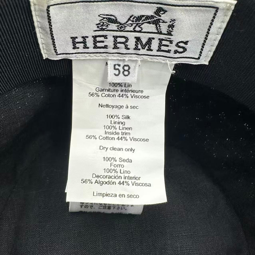 Hermes Travis Hat Silk Black — view 6