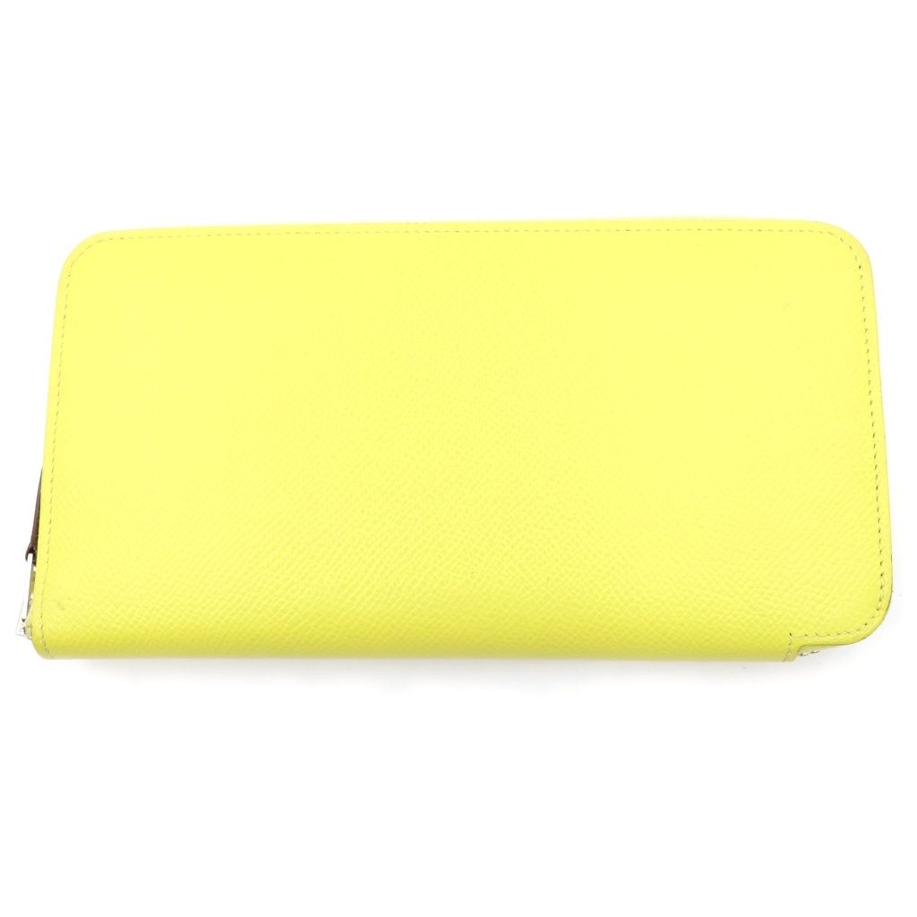Hermes Azap Silkin Long Silk'in Long Round Zip Wallet Yellow — view 2