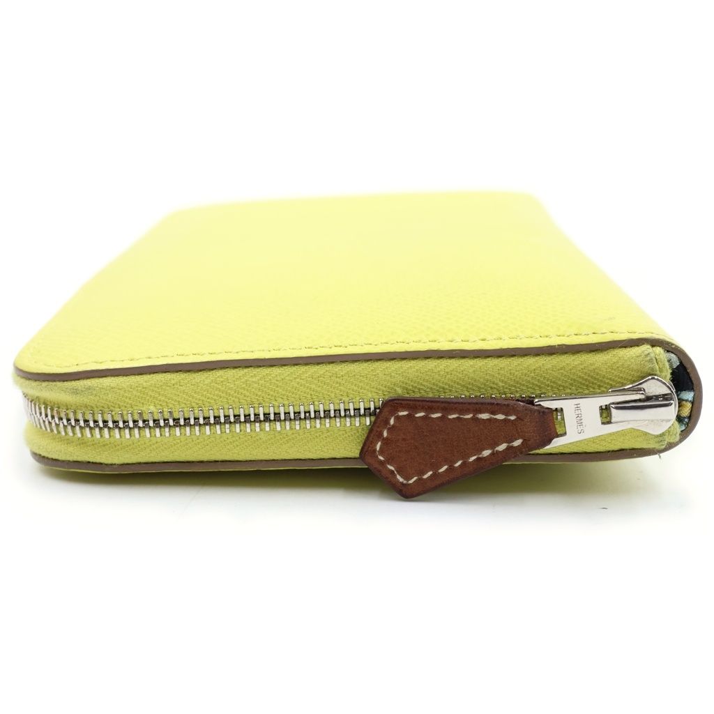 Hermes Azap Silkin Long Silk'in Long Round Zip Wallet Yellow — view 3