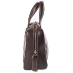 Chanel Wild Stitch Mini Boston Bag Brown Lambskin Gold — view 3