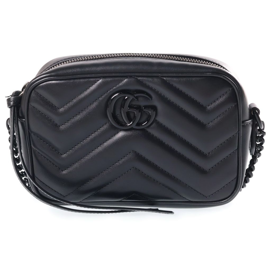 Gucci GG Marmont Mini Shoulder Bag So Black Leather