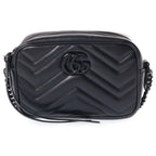 Gucci GG Marmont Mini Shoulder Bag So Black Leather