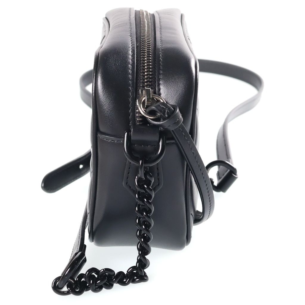 Gucci GG Marmont Mini Shoulder Bag So Black Leather — view 3