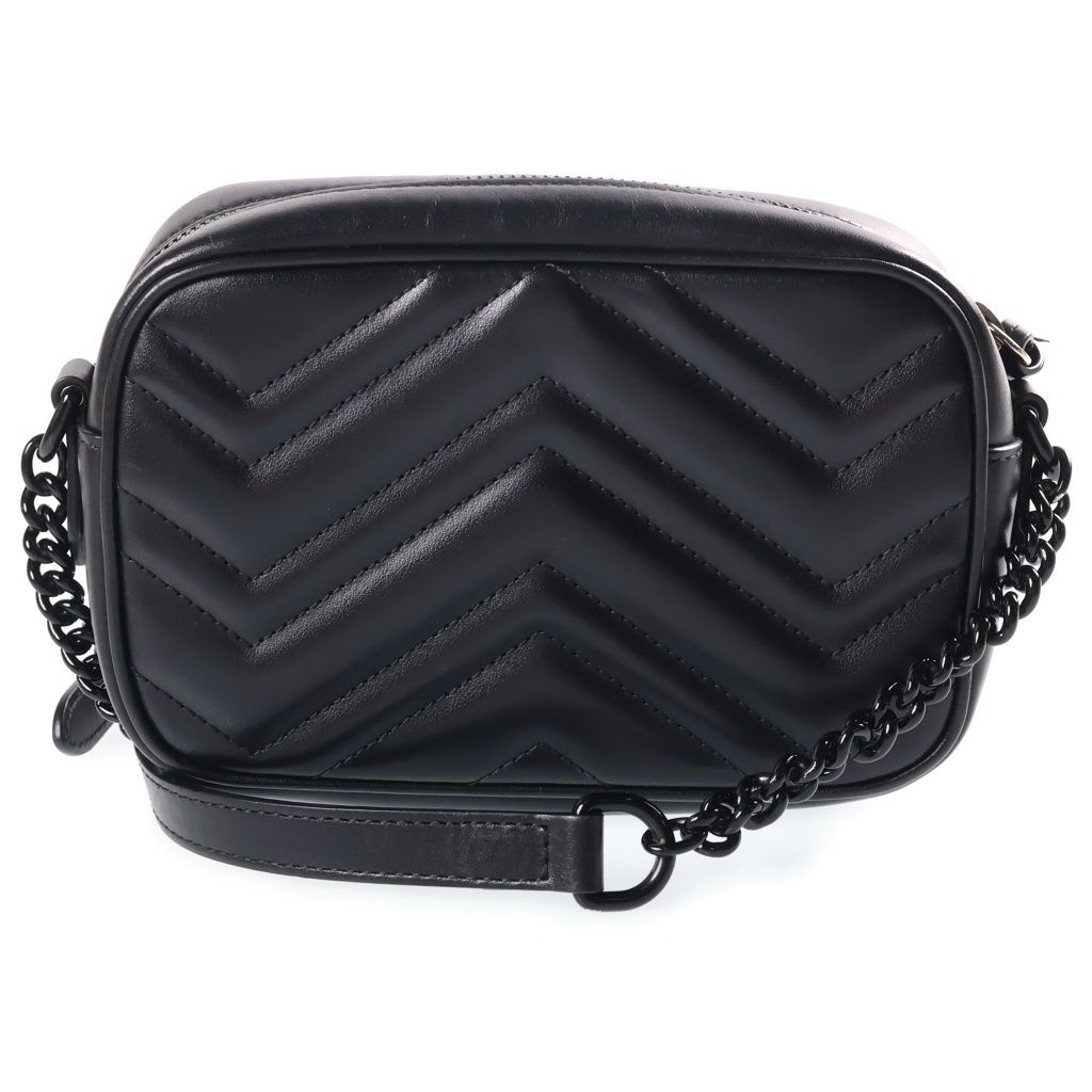 Gucci GG Marmont Mini Shoulder Bag So Black Leather — view 2