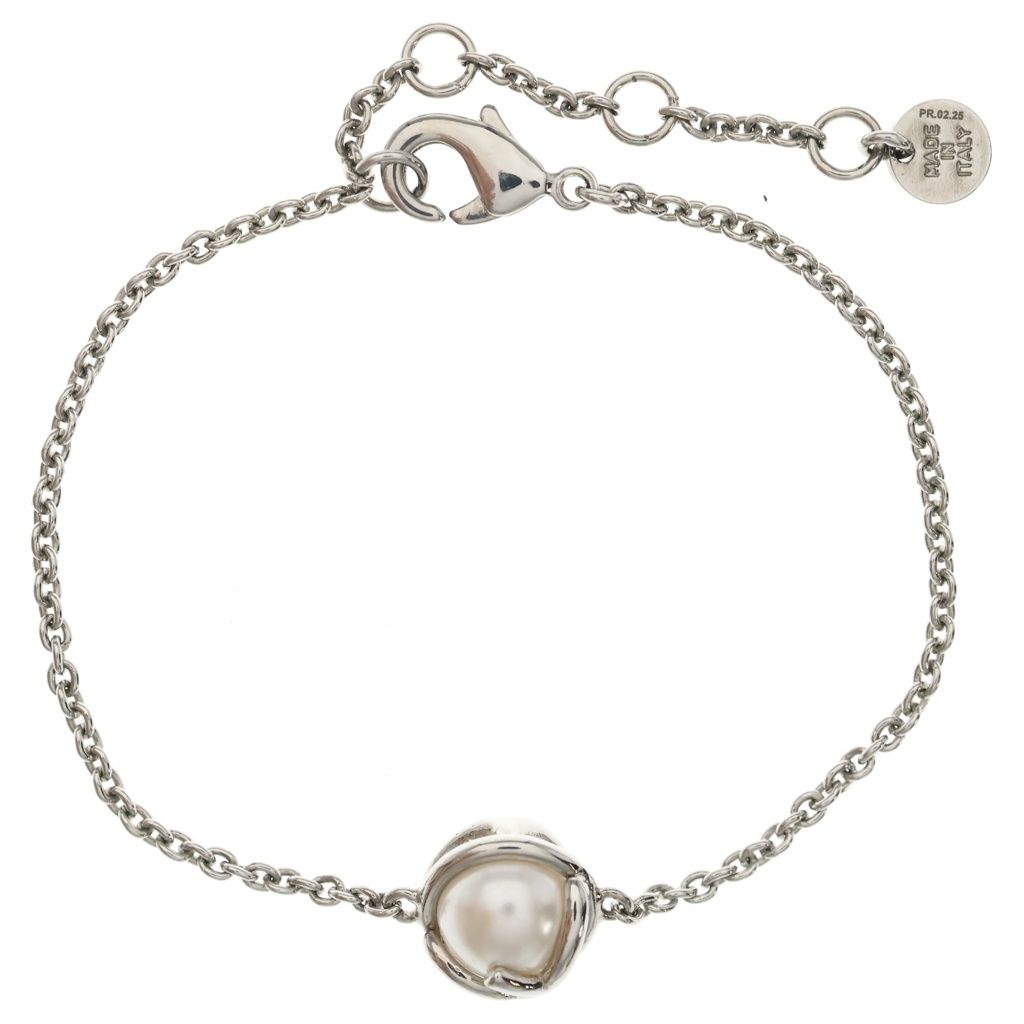 Fendi Is Bijou Pearl Bracelet Chain Silver