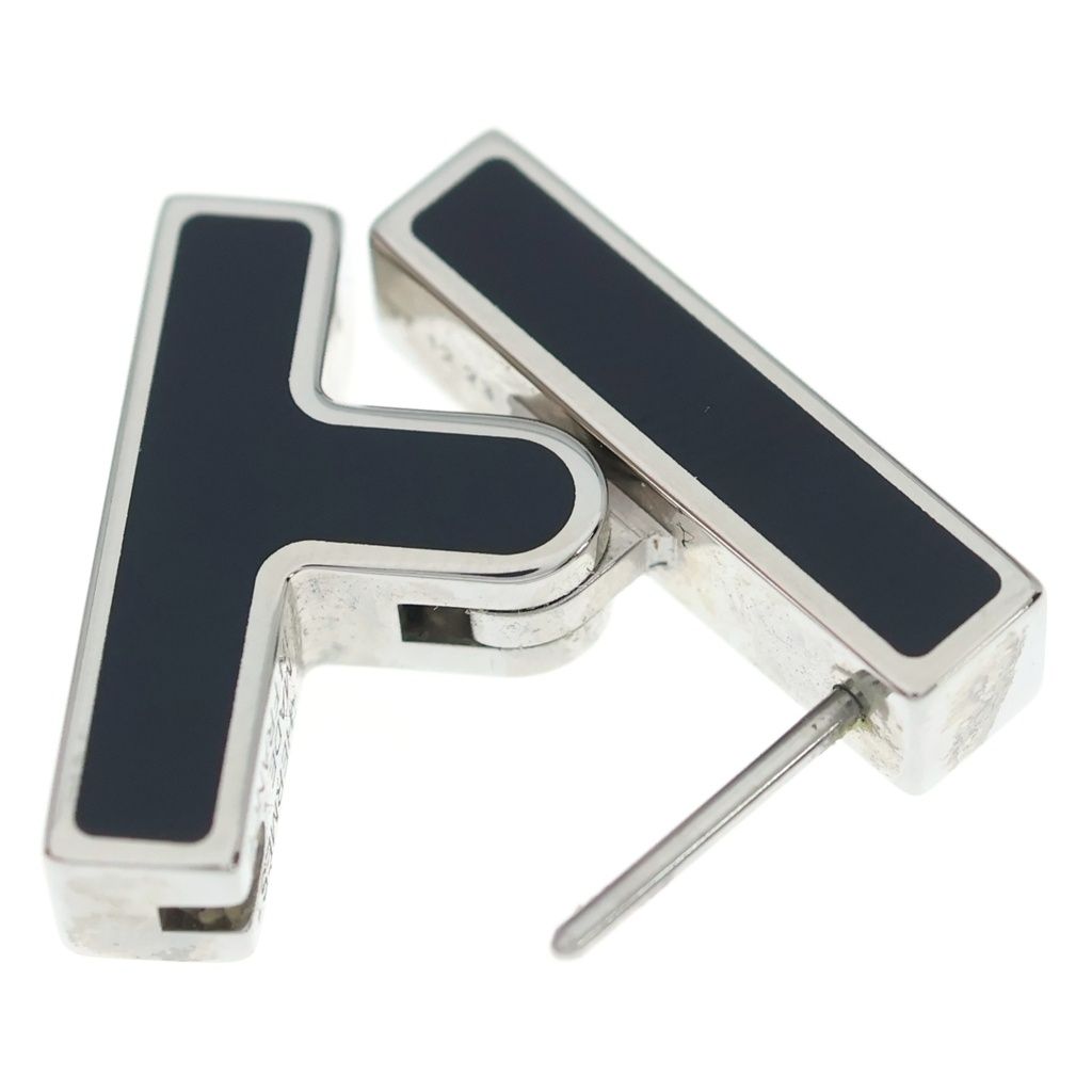 Hermes Single Earrings Black Silver — view 5