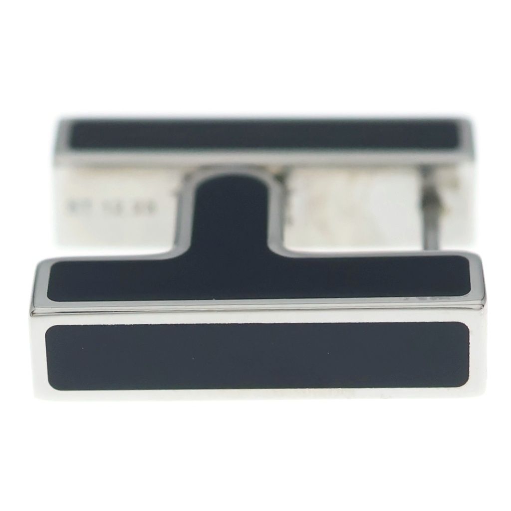 Hermes Single Earrings Black Silver — view 4