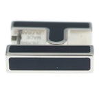 Hermes Single Earrings Black Silver — view 3