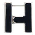 Hermes Single Earrings Black Silver