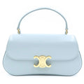 Celine Teen Laura 2-Way Shoulder Bag Light Blue Leather