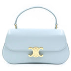 Celine Teen Laura 2-Way Shoulder Bag Light Blue Leather