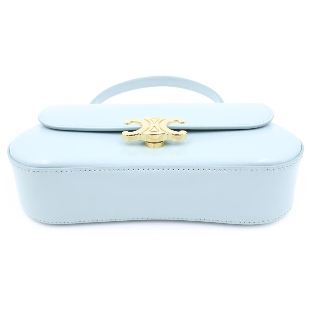 Celine Teen Laura 2-Way Shoulder Bag Light Blue Leather — view 4