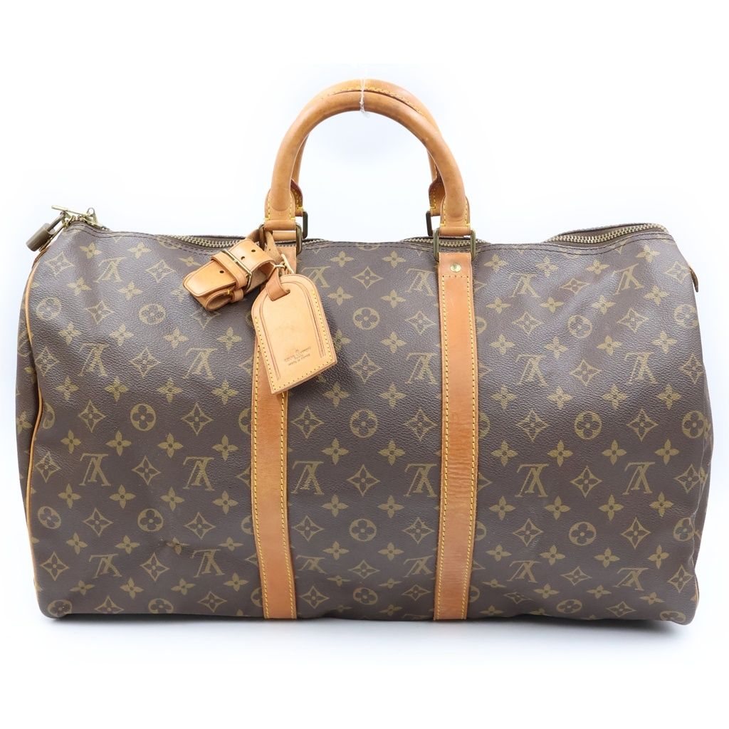 Louis Vuitton Keepall 50 Boston Bag Monogram Leather