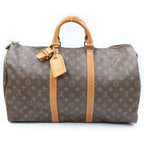 Louis Vuitton Keepall 50 Boston Bag Monogram Leather