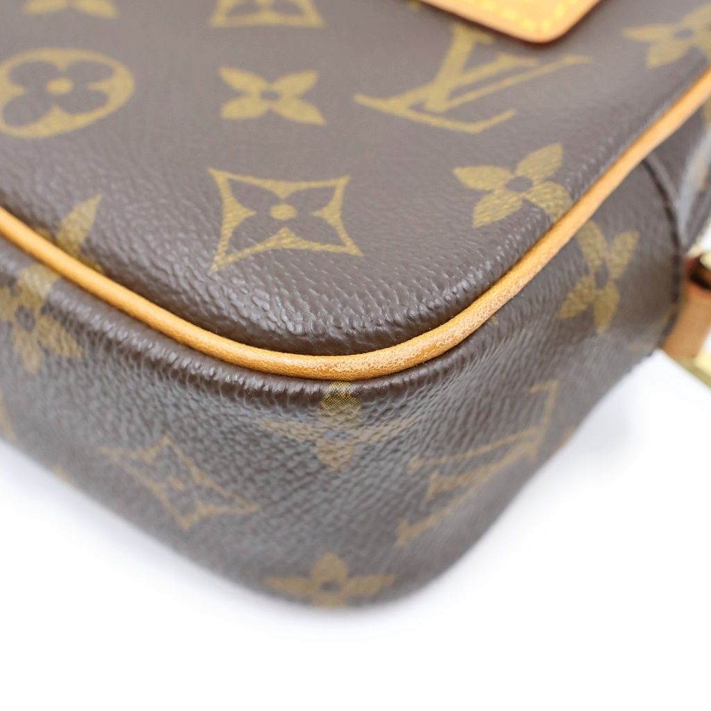 Louis Vuitton Pochette Cite Monogram Shoulder Bag Leather Brown — view 5